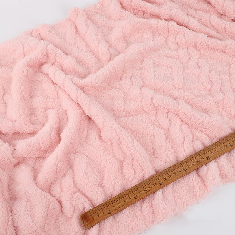 Verdickter Jacquard-Flanellstoff Weich Warm Beidseitiger Lammveloursstoff Für DIY Nähen Pyjamas Decken Kissen Textilien