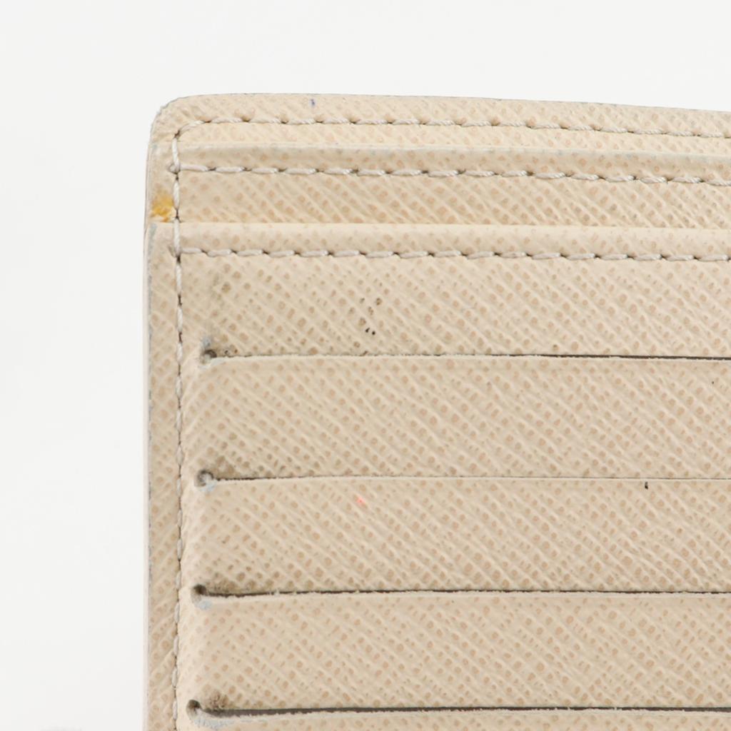 Louis Vuitton Portefeiulle Marco Bi-Fold Wallet N60018 White Damier Azur Canvas Unisex Used