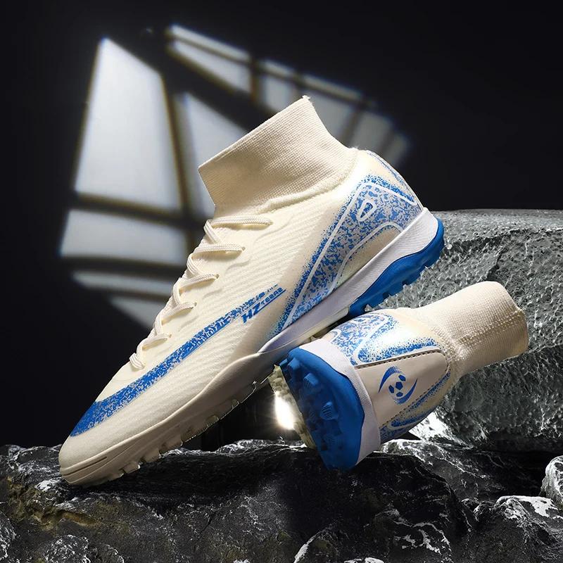 Latest Male Women Pro Soccer Kicks Practice Studs Sport Sneakers Trainer Light Anti-Skid Grass Game Football Footwear