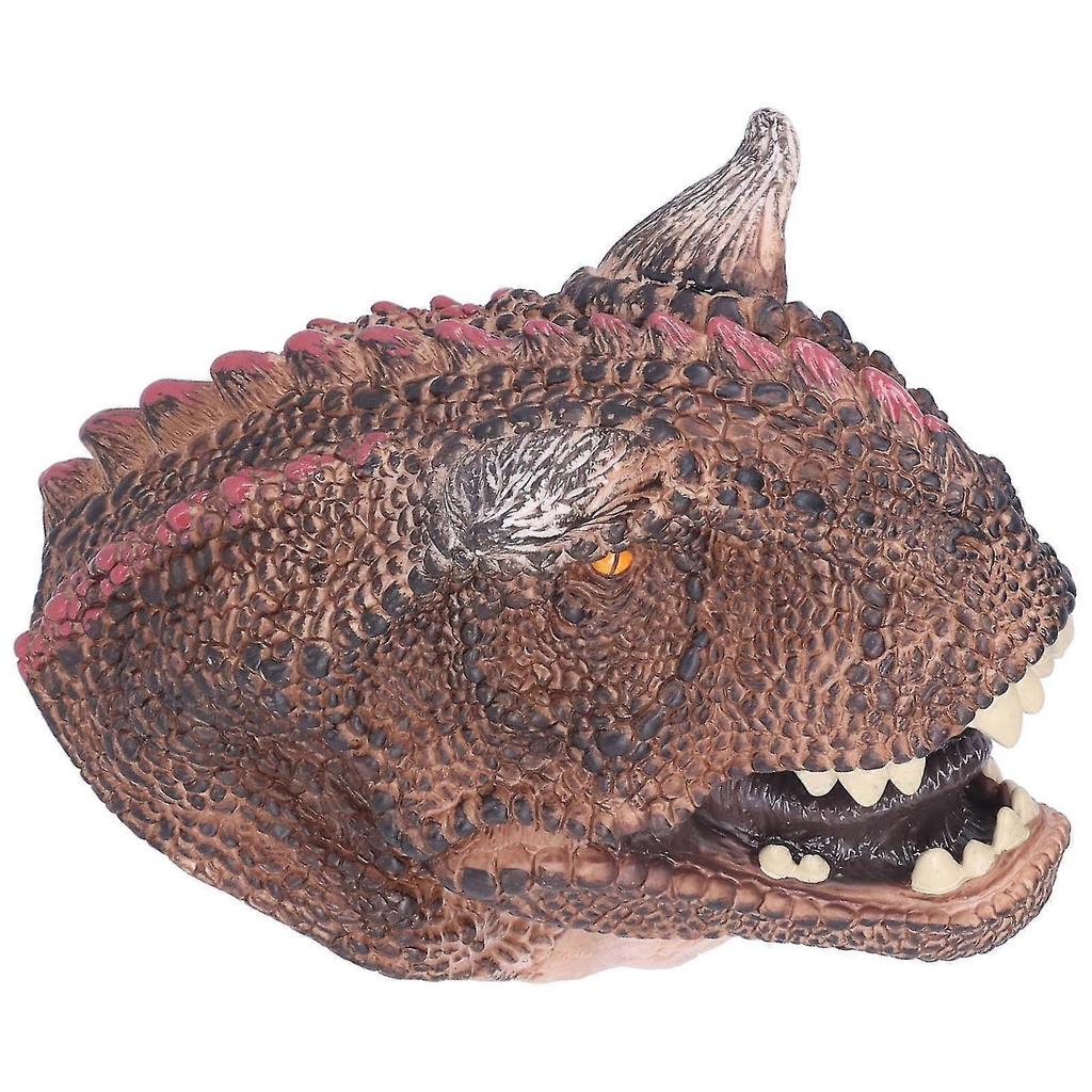 Hand Painted Children Lifelike Carnotaurus Dinosaur Hand Puppets - Water Painted Toys