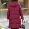 Plus Size XL-6XL Middle Age Women Winter Long Coats Hooded Elegant Thick Warm Embroidery Parkas Female Jackets