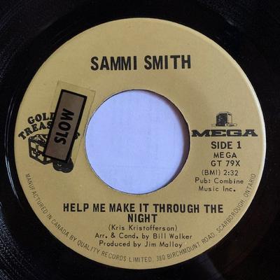 Disque 7 pouces SAMMI SMITH - Help Me Make It Through The Night GT79X Mega, Golden Tr Canada Pop Occasion