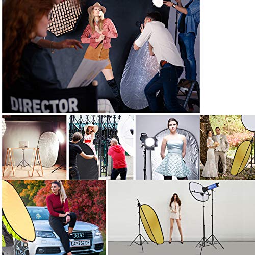 60 × 90cm 5 In 1 Foldable Oval Photography Reflector Set  Including Soft Plate Multi Sided Reflector and Storage Bag