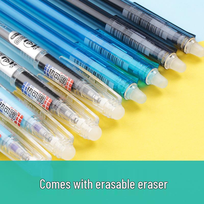 Chen MG Guang 61115 0.5mm Heat Erasable Gel Pen - Red, Crystal Blue, Black for Primary Students