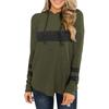 Women's Loose Comfortable Fashionable And Casual Long Sleeved Patchwork Hooded Top