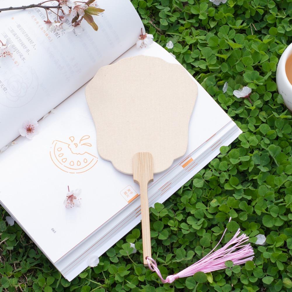 Round Blank Painting Fans Chinese Style Summer Fan Art Hand Fans Paper Hand Fan  Wedding Party