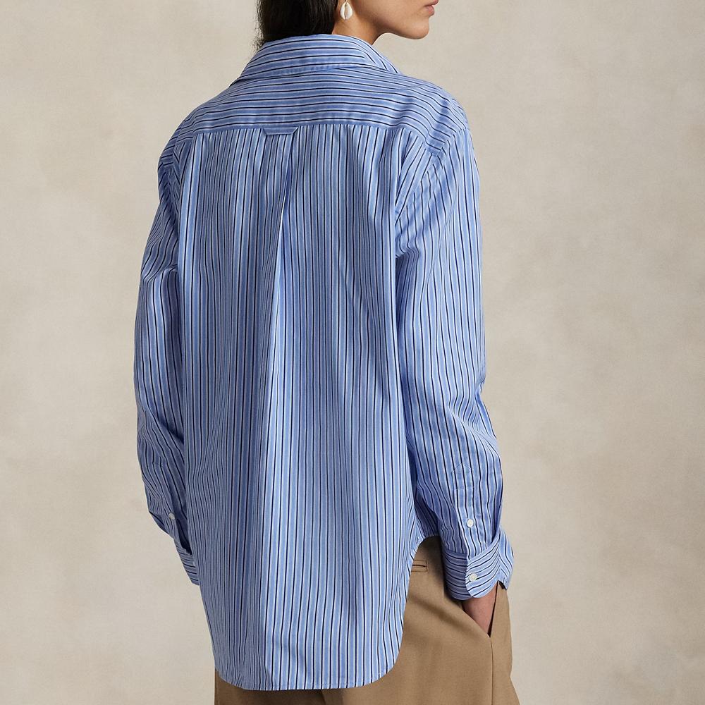Polo Ralph Lauren Striped Single-Breasted Long Sleeve Shirt Women Shirts 211968218-004