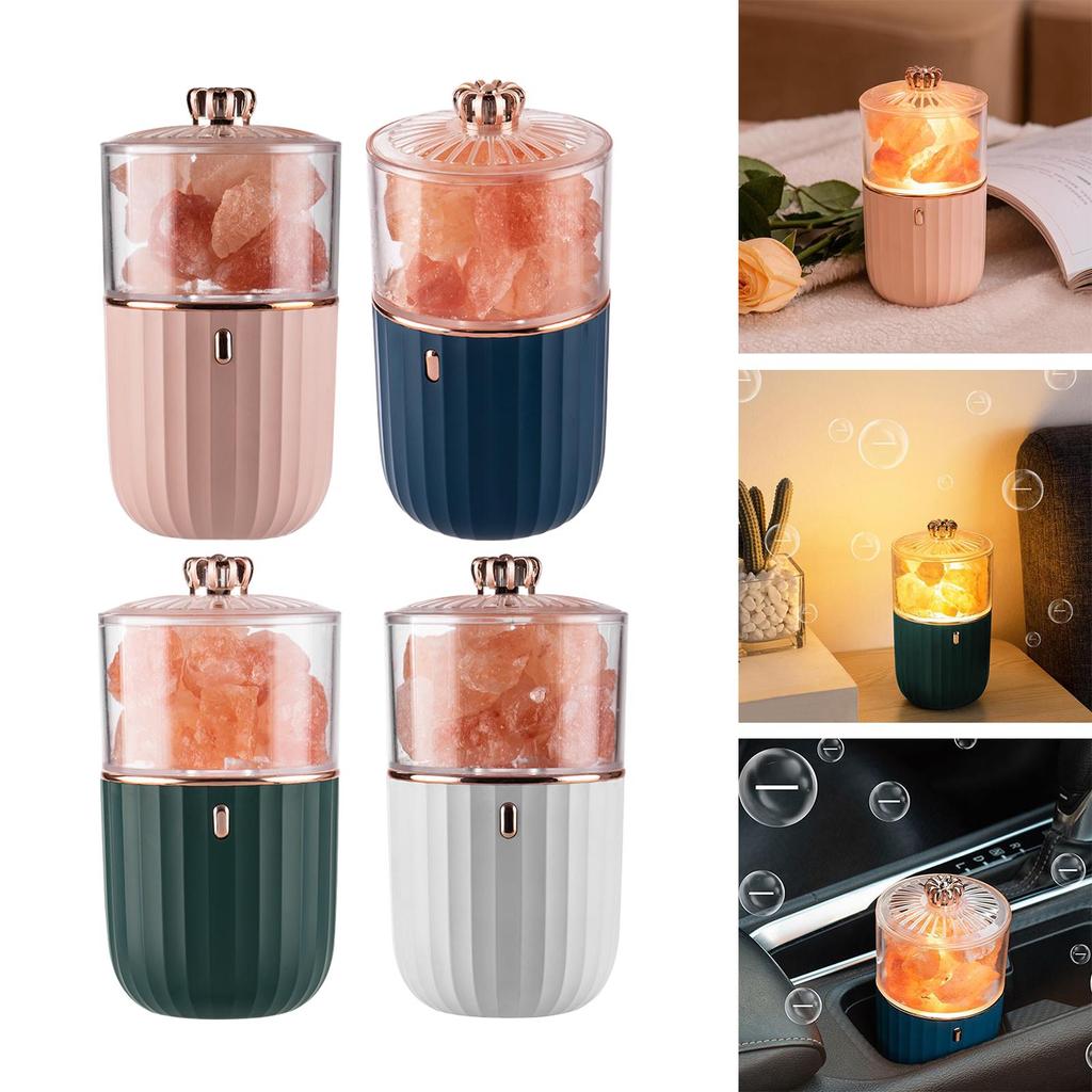 Salt Stone Wireless Air Humidifier Aromatherapy Diffuser Ultrasonic Mist Maker Fogger USB Essential Oil Diffuser for Home Decor