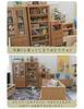 moin moin Miniature Shelf Furniture Set Scale Open Rack Drawer Shelf Trinket Box Movable Cafe Single Retro Antique Natural Brown Wood Wooden Doll