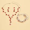 Brand New Sparkling Diamond Women's Jewelry Set: Necklace, Earrings & Bracelet