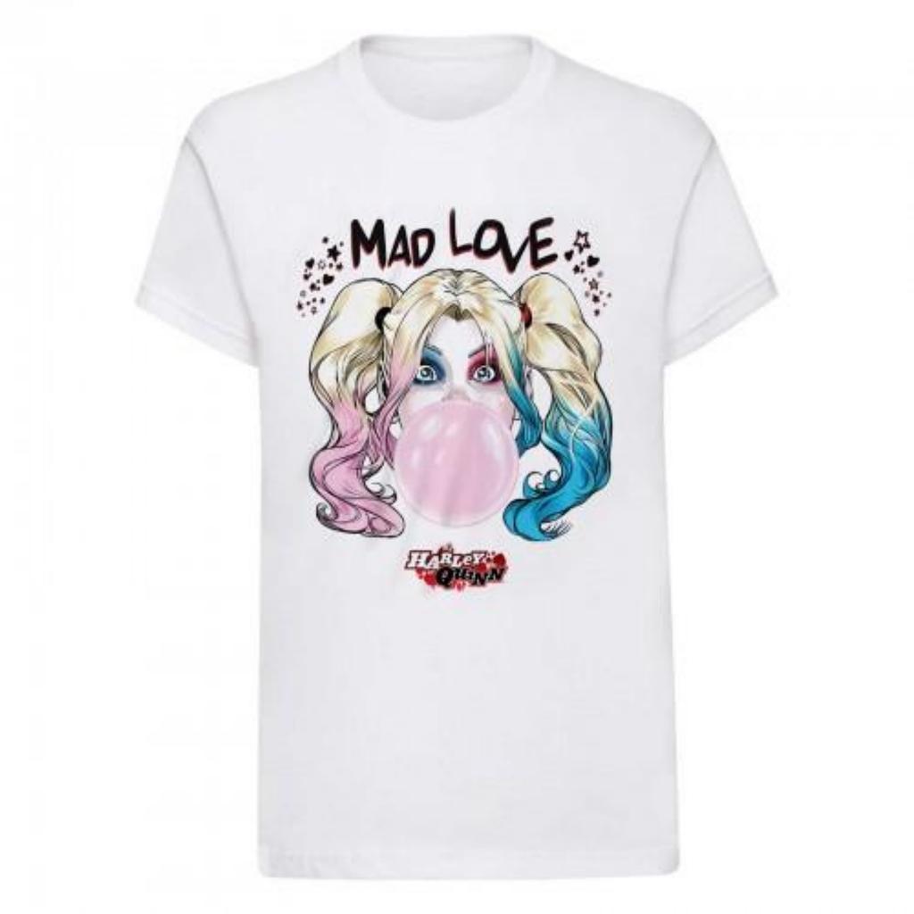 Batman Unisex Adult Mad Love Harley Quinn T-Shirt