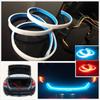 1.2m 12V Car Tailgate Strip Waterproof Brake Driving Turn Signal Light Blue+Red