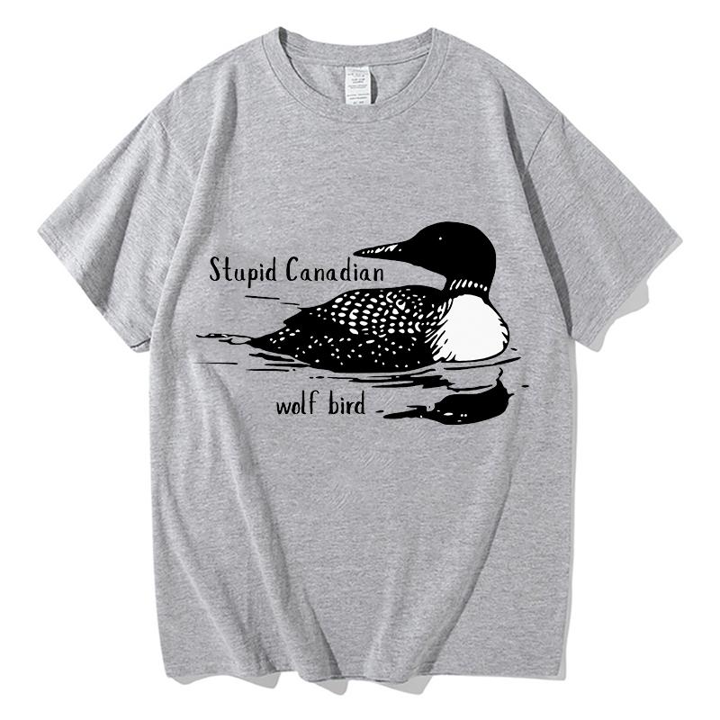 

Heated Rivalry Funny Meme Graphic T Shirts Men Women Stupid Canadian Wolf Bird T Shirts Women Casual Tshirt Streetwear Y2k Tops 3XL