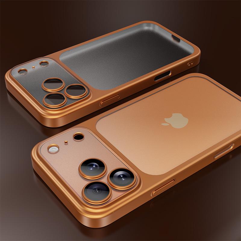 

iPhone 17 Pro Max Frosted Electroplated Anti-Fall Case with Full-Coverage Lens Film 15
