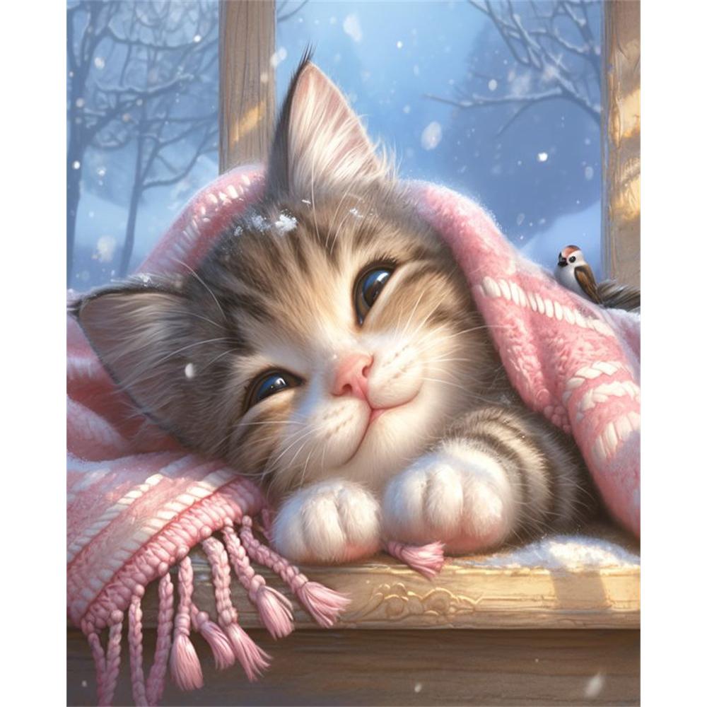 5D Diamond Painting Set Cats Animals Diamond Rhinestones Paintings Diy Crystal Gift Full Square Round Drill Home Decor