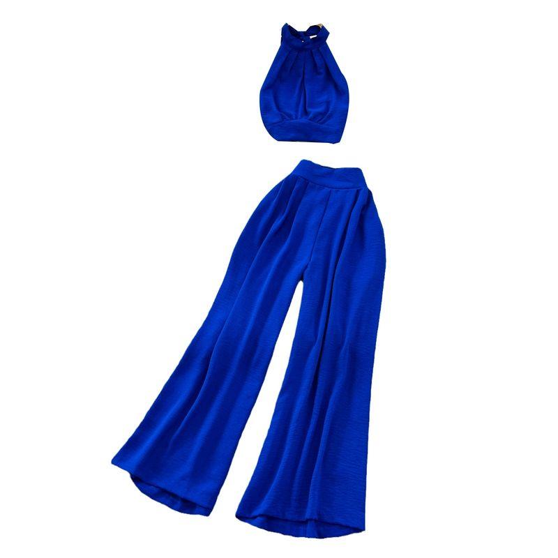 Off-the-Shoulder Seaside Holiday Slim Looking Straight-leg Fashion Suit