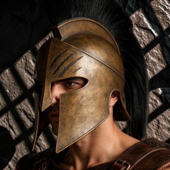 Wearable Bronze Spartan Helmet  King Leonidas Movie Prop, Cosplay Armor, Collectible Gear