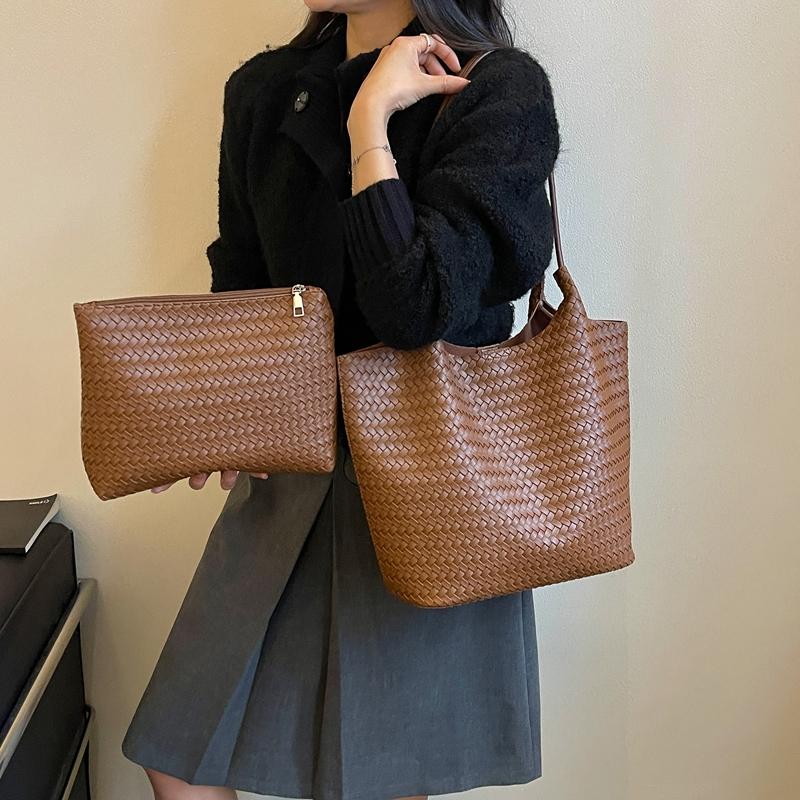 Commuter Tote Bag Women's Underarm Bag Large Capacity Shoulder Bag with Coin Purse
