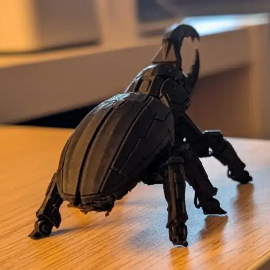 3D-gedrucktes mechanisches Herkuleskäfer-Modell - Cyberpunk-Stil Roboter-Insekten-Figur für Schreibtischdekoration & Sammlergeschenk