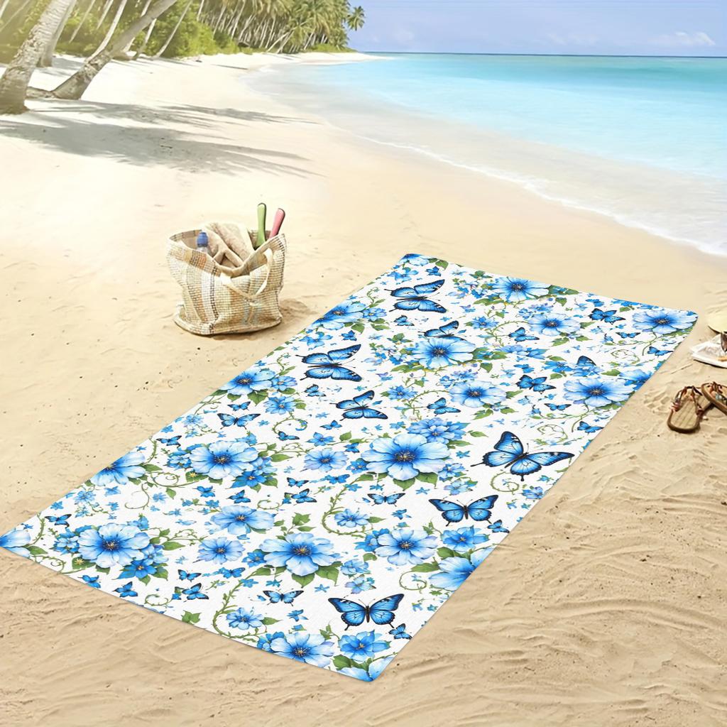 Versatile Polyester Beach Towel - Ideal for Swimming, Fitness, Camping, Yoga, Travel & Beach Activities, Multi-scenario Use