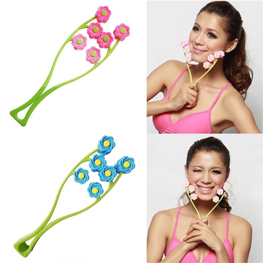 

Relaxation Elastic Face Slimming Facial Massager Facial Massage Roller Flower Shape Lift