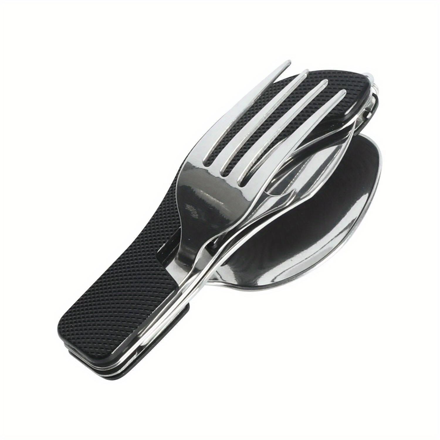 

Многофункциональная уличная портативная складная посуда, вилка, походная вилка, комбинированная посуда чёрный