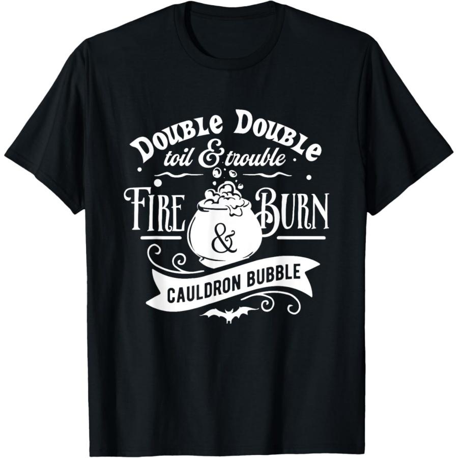 

Double Toil And Trouble Shakespeare Macbeth Witch Halloween T-Shirt XXXXXL чорний