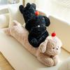 100cm Cartoon High Quality Giant Long Dog Plush Doll Pillow Curly Brown White Black Cherry Dog Plush Toy Home Decor Girls Gift