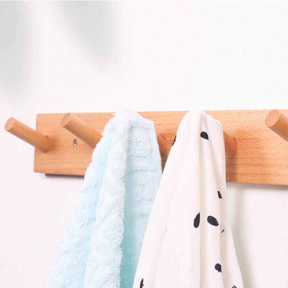 Wall Mounted Key Hook Rack 4/5/6/7 Hooks Sundries Storage Hook Door Back Clothes Hook Entryway