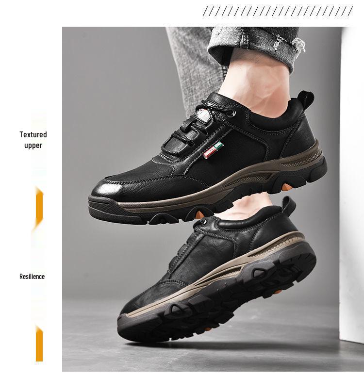 Herren Freizeit Schuhe 2026: Bequemes rundes Zehenteil, Wander- & Business-Leder, Britischer Stil