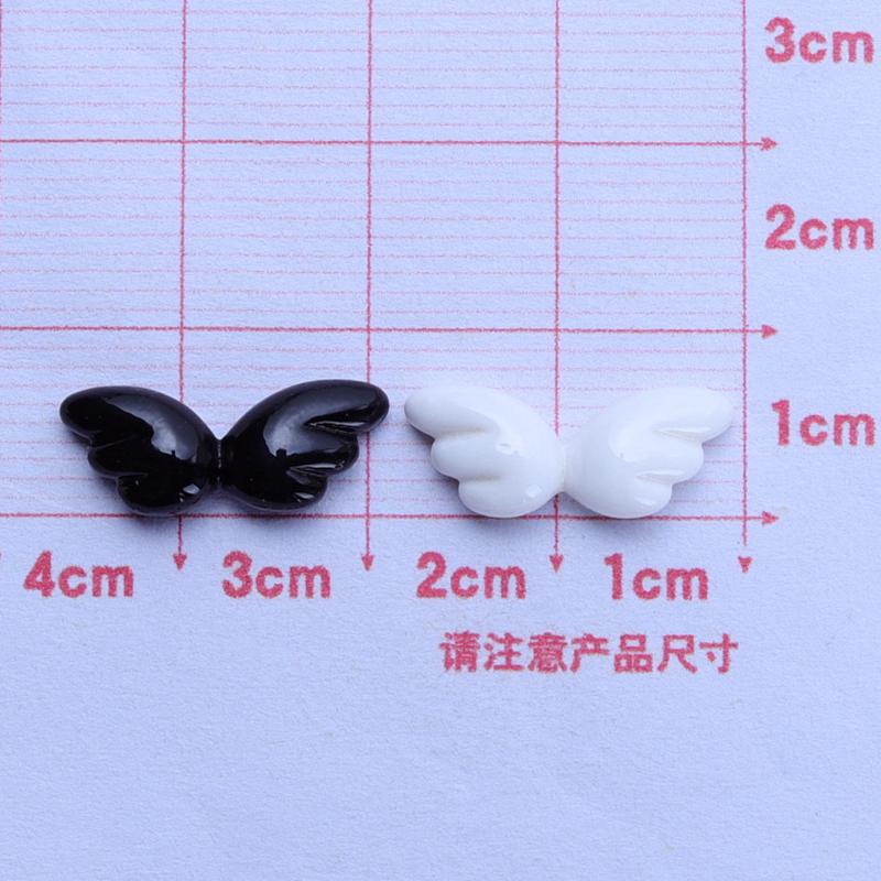 20 Pcs Cartoon Black And White Peach Hearts, Cat Claws Resin Scrapbook Diy Decorative Hair Clip, Pendant Jewelry Parts A67