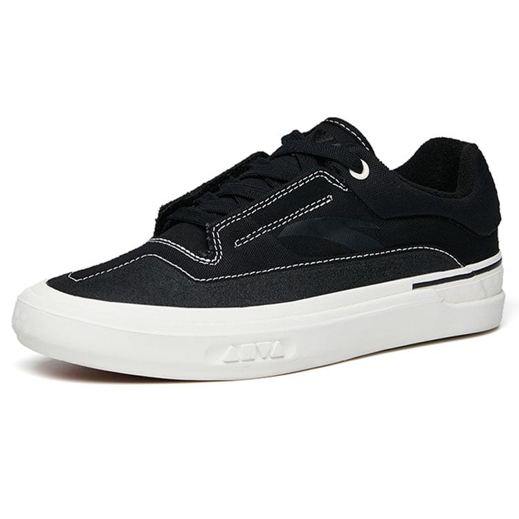 Anta Ao Li Textile, Leather Slip Resistant, Abrasion Resistant, Lightweight Low top Skateboard Shoes Women's Black 122218011S-1