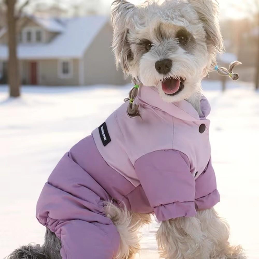 Wasserdichte Hundejacke mit vier Beinen Welpen Daunenjacke Haustier Mantle Für Kleine Mittlere Hunde