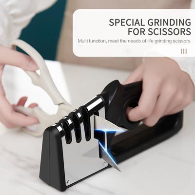 4 In 1 Professioneller Messerschärfer Küche Schärfstein Wetzstein Wolframstahl Diamant Keramik Küchenmesser Zubehör