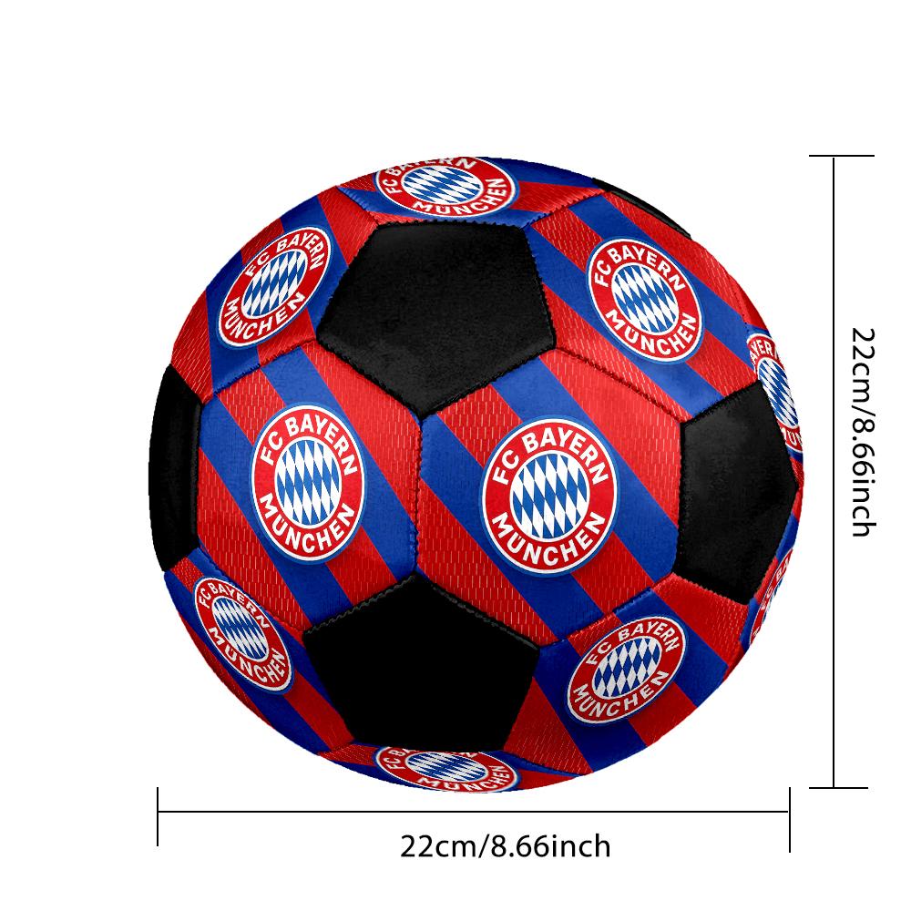 FC Bayern München Soccer Ball Colorful All Ages Machine Stitched PVC Competition Ready Durable High-Bounce