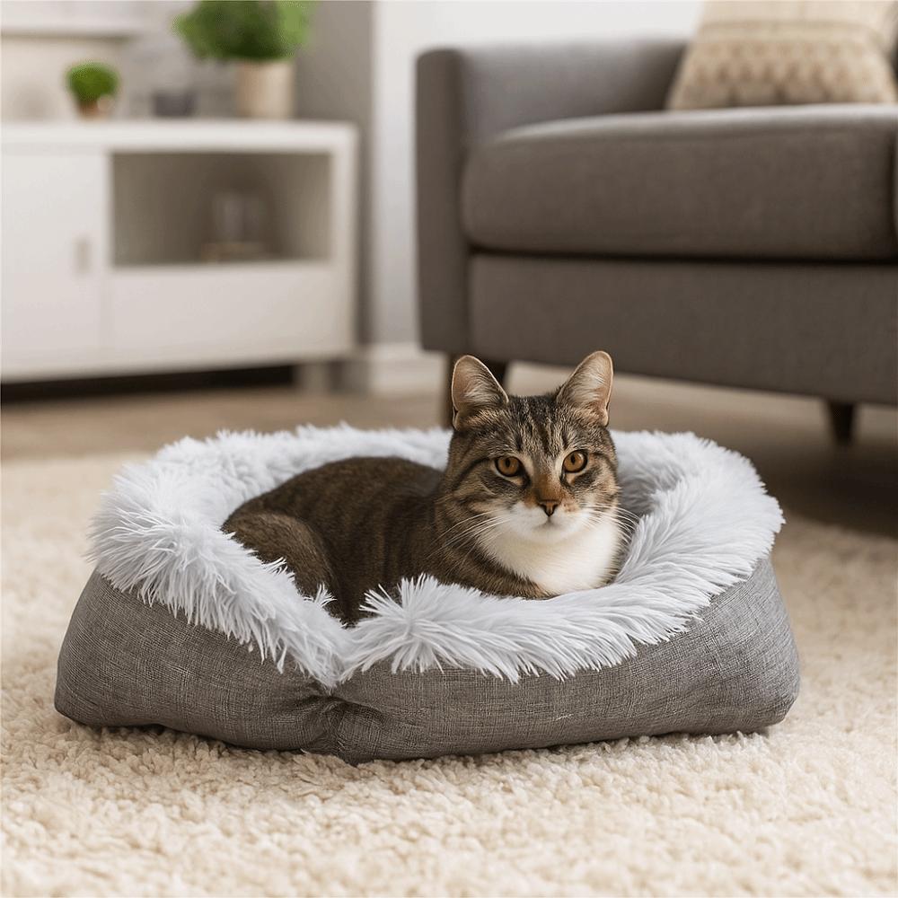 Puppy Cushion Thickened Warm Cat Bed Soft Foldable Cat Mattress Comfortable Cat Nest Mat for Cats and Dogs