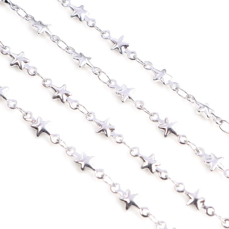 

1 Meters Stainless Steel No fade 3.5mm Handmade S Cross Necklace Chain DIY Jewelry Findings Making Materials Handmade Supplies