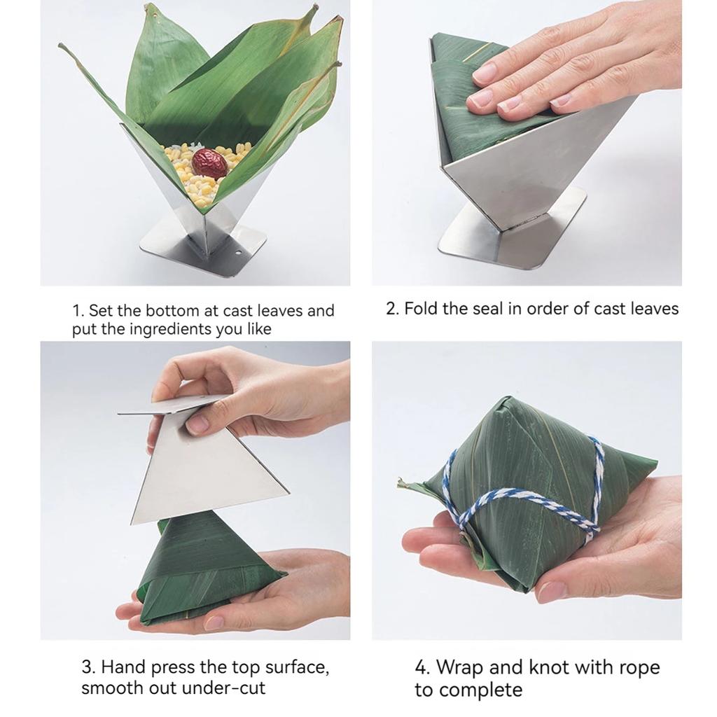 Hot Traditional Chinese Food Dragon Boat Festival Zongzi Mold Sticky Rice Dumplings Maker Making Tools Mould Kitchen Accessory