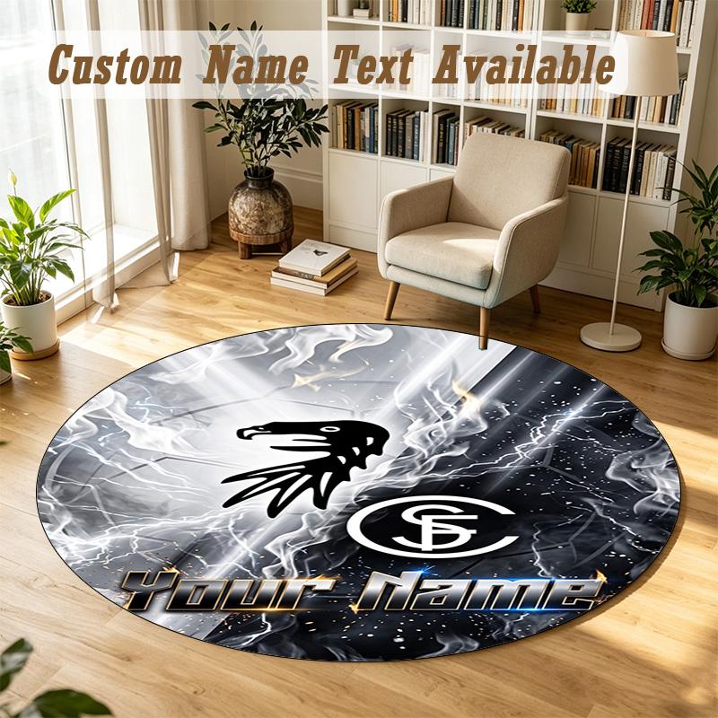 Round Rug Custom NameSC Freiburg FC Pattern Non Slip Carpet Home Floor Decor