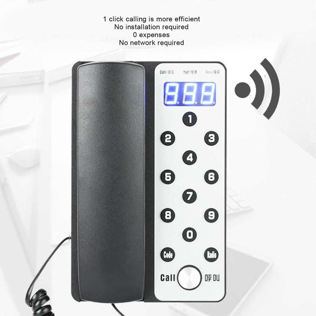 Kabelloses Intercom-Telefon 433MHz Stabile Übertragung 1000m Große Reichweite Vollduplex Intercom-Telefon für Büro 1 Haupteinheit