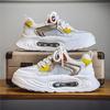 Summer breathable sports shoes 2024 new men's casual mesh hollow running shoes thick sole heightening versatile trendy shoes