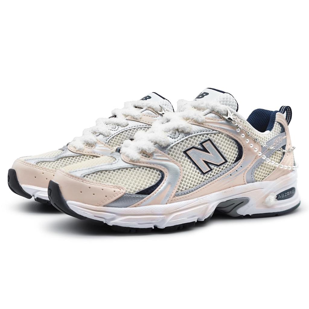 New Balance NB 530 Slip Resistant Low Top Running Shoes Unisex Silver Pink D Width MR530SG(Team1962-)