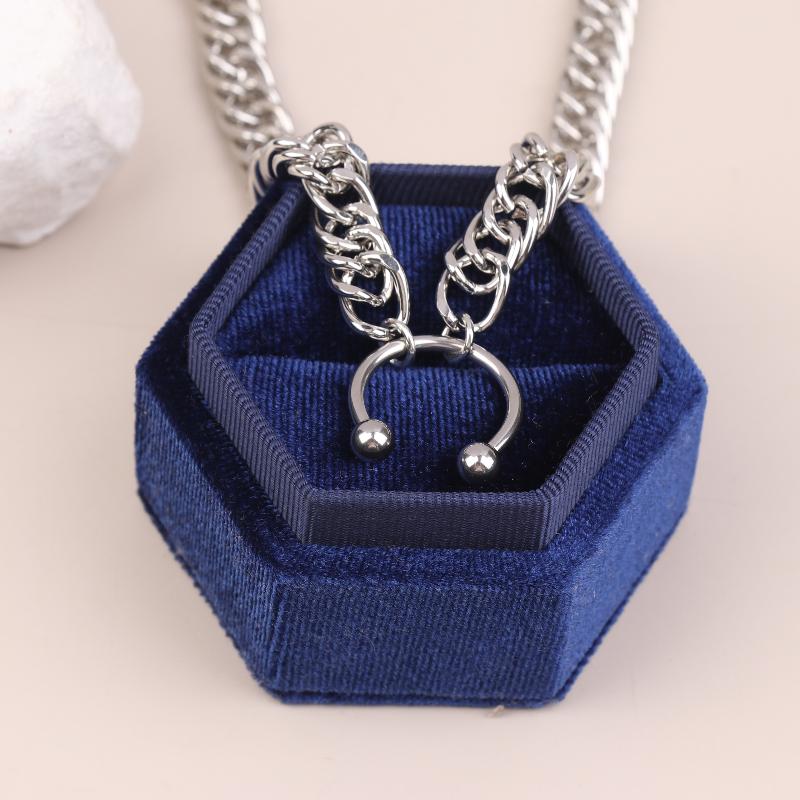 Able Nose Clip Pendant Necklace Nightclub Sexy Geometric Nose Clip Collarbone Chain For Unisex Jewelry Gift