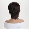 Kurze dunkelbraune Pixie-Schnitt-Perücken für Damen Synthetische geschichtete Highlight-Perücken mit Pony Natürliches Kunsthaar