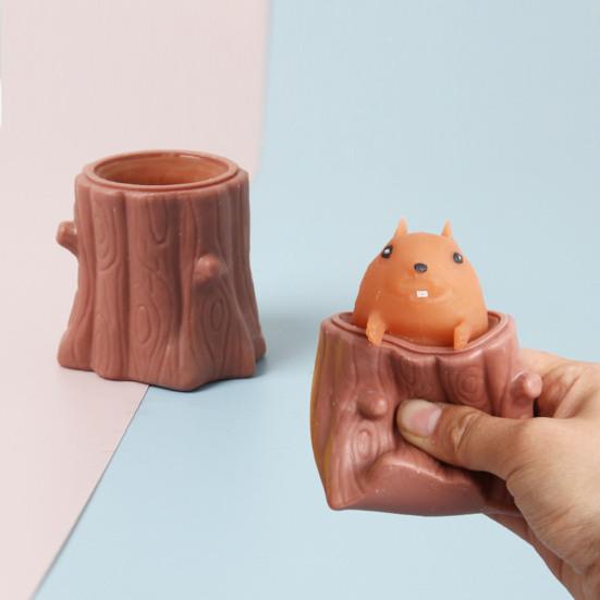 Soft Squeeze Toy Soft Rubber Stress Relief Squeeze Toy for Kids and Adults Portable Palm-Sized Decompression Tool Non-Sticky Cute Shape Healing Toy