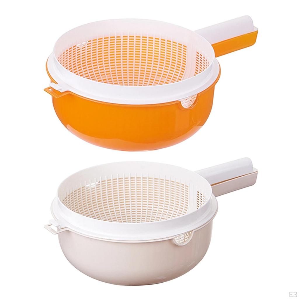 Draining Basket Accessories Container Double Layer Multifunctional Handy Picnic Fruit Washer Bowl
