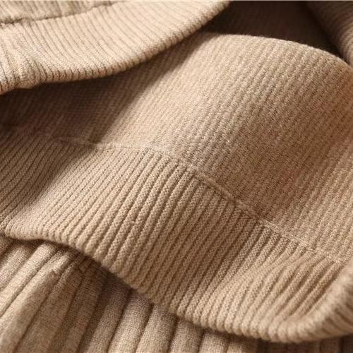 Women's Plus-Size Knitted Skirt Autumn and Winter Loose Short A-Line Midi Skirt