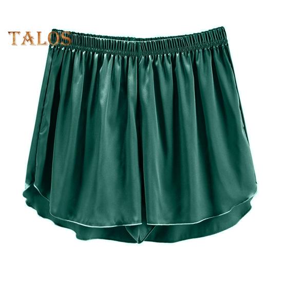 

Женские пижамные шорты для дома, эластичные оборки, подол, дышащие повседневные спортивные шорты для дома, йоги, повседневная одежда M