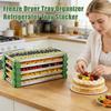 16Pcs Freeze Dryer Tray Stacker Set PP Stacking Corner Clips for Harvest Right Trays Space-Saving Dishwasher Safe Freeze Dryer Accessories