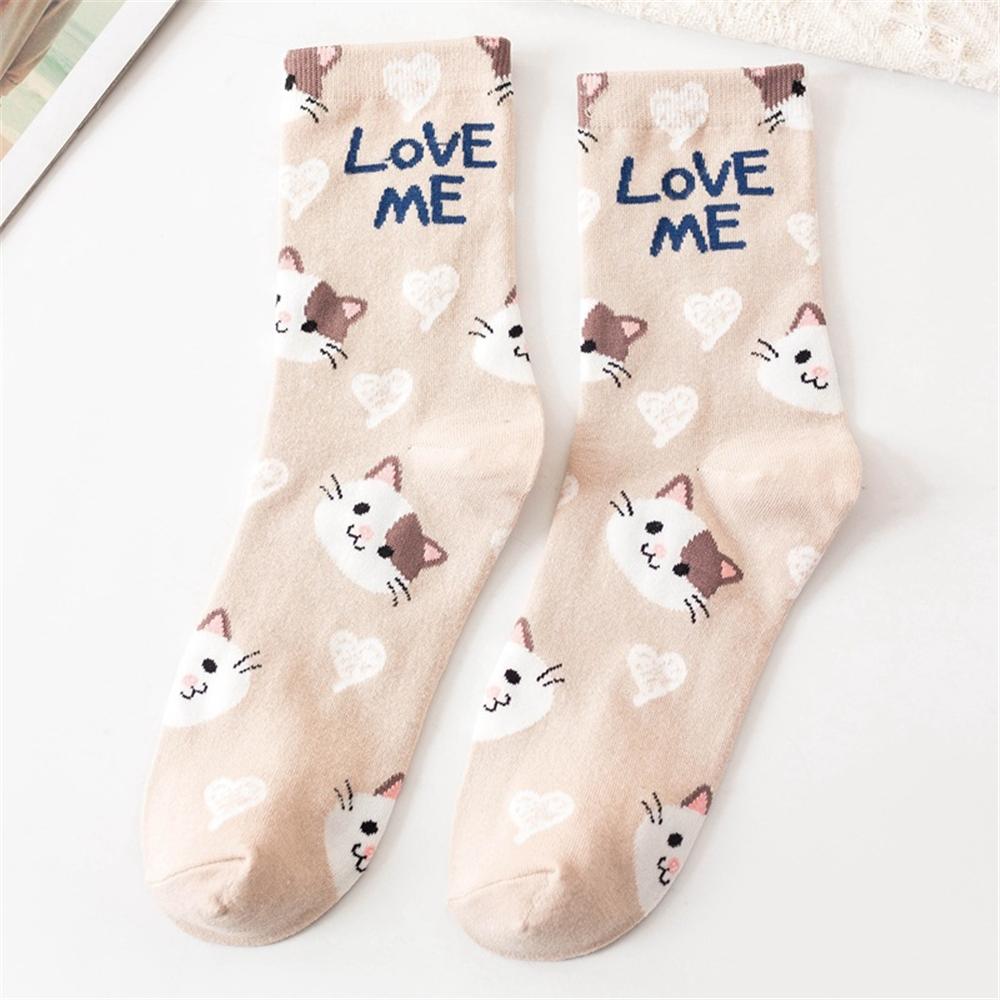 Cute Animal Korean Style Women Cat Panda Dog Bear Cartoon Socks Soft Cotton Casual Sport Streetwear Dropship
